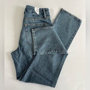 Good American Blue Straight Jeans Classic Denim Size 8/29 NWT